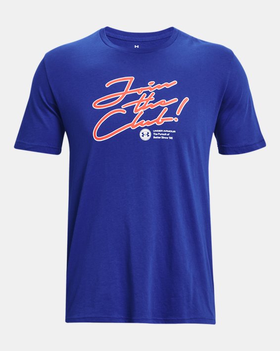 Men's UA Join The Club Short Sleeve in Blue image number 4